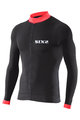 SIX2 dres dugih rukava ljetni - BIKE4 STRIPES - crna/crvena