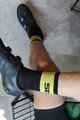 SIX2 čarape klasične - SHORT LOGO - crna/žuta