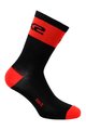 SIX2 čarape klasične - SHORT LOGO - crvena/crna