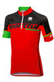 SPORTFUL dres kratkih rukava - SC TEAM KIDS - crna/crvena