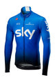 CASTELLI dres dugih rukava zimski - TEAM SKY 2019 WINTER - bijela/svjetloplava/crna