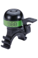 BBB Mini zvonček na bicykel s univerzálnym úchytom - BBB-16 MINIFIT - zelena