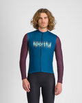 SPORTFUL dres dugih rukava zimski - SUPERGIARA LOGO THERMAL - plava/ljubičasta