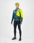 KARPOS dukserica - VAL VIOLA FULL-ZIP - zelena/žuta