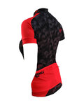 HAVEN dres kratkih rukava - SINGLETRAIL WOMEN - crna/crvena