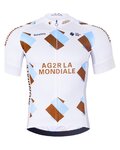 BONAVELO dres kratkih rukava - AG2R LA MONDIALE - bijela/plava