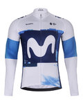 BONAVELO dres dugih rukava zimski - MOVISTAR 2025 WINTER  - bijela/plava