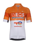 BONAVELO dres kratkih rukava - INEOS GRENADIERS KID 2026 - bijela/narančasta