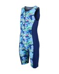 ZONE3 kombinezon - KID'S DIGITAL PRINT TRISUIT  - plava