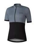 SHIMANO dres kratkih rukava - ELEMENT - siva/crna