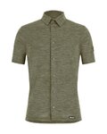 SANTINI košulja - GRAVEL SUMMER WOOL - zelena