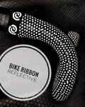 BIKERIBBON traka za upravljač - REFLECTIVE - crna