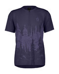 SCOTT dres kratkih rukava - TRAIL FLOW ZIP SS - plava