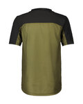 SCOTT dres kratkih rukava - TRAIL VERTIC ZIP SS - zelena/crna