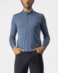 CASTELLI majica dugih rukava - TECH 2 HENLEY - plava