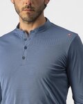 CASTELLI majica dugih rukava - TECH 2 HENLEY - plava