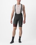 CASTELLI kratke hlače s tregerima - FREE AERO RC KIT - crna/crvena