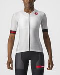 CASTELLI dres kratkih rukava - FREE SPEED 2W RACE - bijela/crna