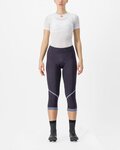 CASTELLI hlače 3/4 bez tregera - VELOCISSIMA THERMAL - ljubičasta