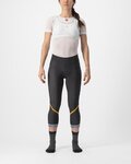 CASTELLI hlače 3/4 bez tregera - VELOCISSIMA THERMAL - crna/narančasta