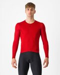 CASTELLI dres dugih rukava zimski - FLY LS - crvena
