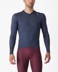 CASTELLI dres dugih rukava ljetni - ESPRESSO - plava