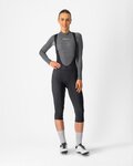 CASTELLI hlače 3/4 s tregerima - ENTRATA W - crna