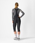 CASTELLI hlače 3/4 s tregerima - ENTRATA W - crna