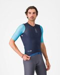CASTELLI dres kratkih rukava - CORRETTO - plava/tirkizna