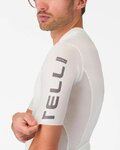 CASTELLI dres kratkih rukava - ENTRATA APEX - bjelokosna