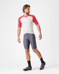 CASTELLI dres kratkih rukava - UNLIMITED ENDURANCE 3 - bjelokosna/crvena