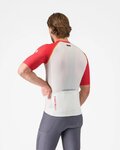CASTELLI dres kratkih rukava - UNLIMITED ENDURANCE 3 - bjelokosna/crvena