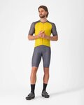 CASTELLI dres kratkih rukava - UNLIMITED ENDURANCE 3 - žuta/siva