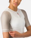 CASTELLI dres kratkih rukava - CORRETTO W - bež/bjelokosna