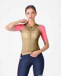 CASTELLI dres kratkih rukava - CORRETTO W - zlatna/ružičasta