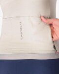CASTELLI dres kratkih rukava - ESPRESSO 2 W - bjelokosna