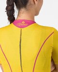 CASTELLI dres kratkih rukava - ANIMA FLOW - žuta