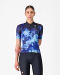CASTELLI dres kratkih rukava - COSMIC VORTEX - plava