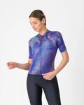 CASTELLI dres kratkih rukava - COSMIC VORTEX - ljubičasta