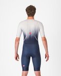 CASTELLI kombinezon - CORE TRI SUIT SHORT SLEEVE - plava/bijela