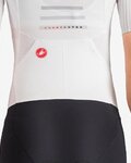 CASTELLI kombinezon - FREE SANREMO 3 W SUIT SHORT SLEEVE - bijela/srebrna/crna