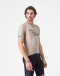 CASTELLI dres kratkih rukava - GIRO COLLE DELLE FINESTRE - bež