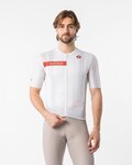 CASTELLI dres kratkih rukava - GIRO109 ROME - bijela/crvena