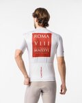 CASTELLI dres kratkih rukava - GIRO109 ROME - bijela/crvena