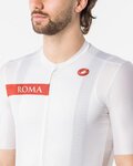 CASTELLI dres kratkih rukava - GIRO109 ROME - bijela/crvena