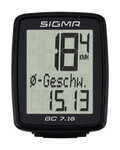 SIGMA SPORT tahometar - BC 7.16 TOPLINE 016 - crna