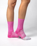ALÉ čarape klasične - COLOR BLOCK - ružičasta