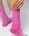 ALÉ čarape klasične - COLOR BLOCK - ružičasta