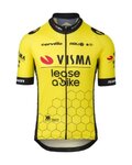 AGU dres kratkih rukava - REPLICA VISMA | LEASE A BIKE 2024 - žuta/crna
