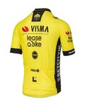 AGU dres kratkih rukava - REPLICA VISMA | LEASE A BIKE 2024 - žuta/crna